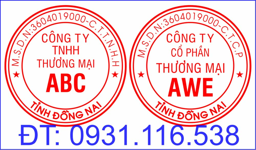 Khắc dấu tròn tại bình phước đồng nai