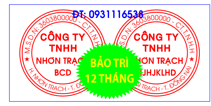 Khắc dấu tròn tại Nhơn Trạch Đồng Nai