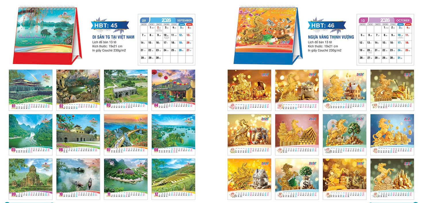 In lịch tết tại đồng nai